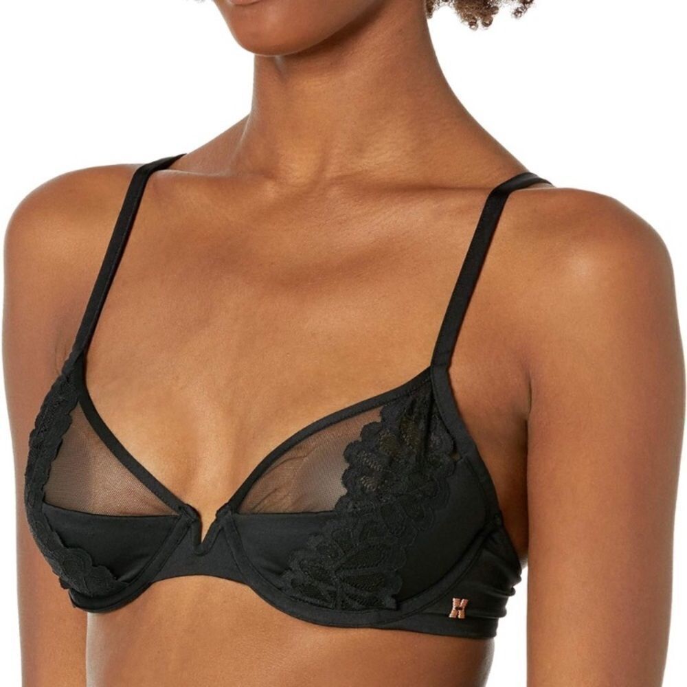 SAVAGE NOT SORRY HALF-CUP PLUNGE BRA WITH LACE 34D